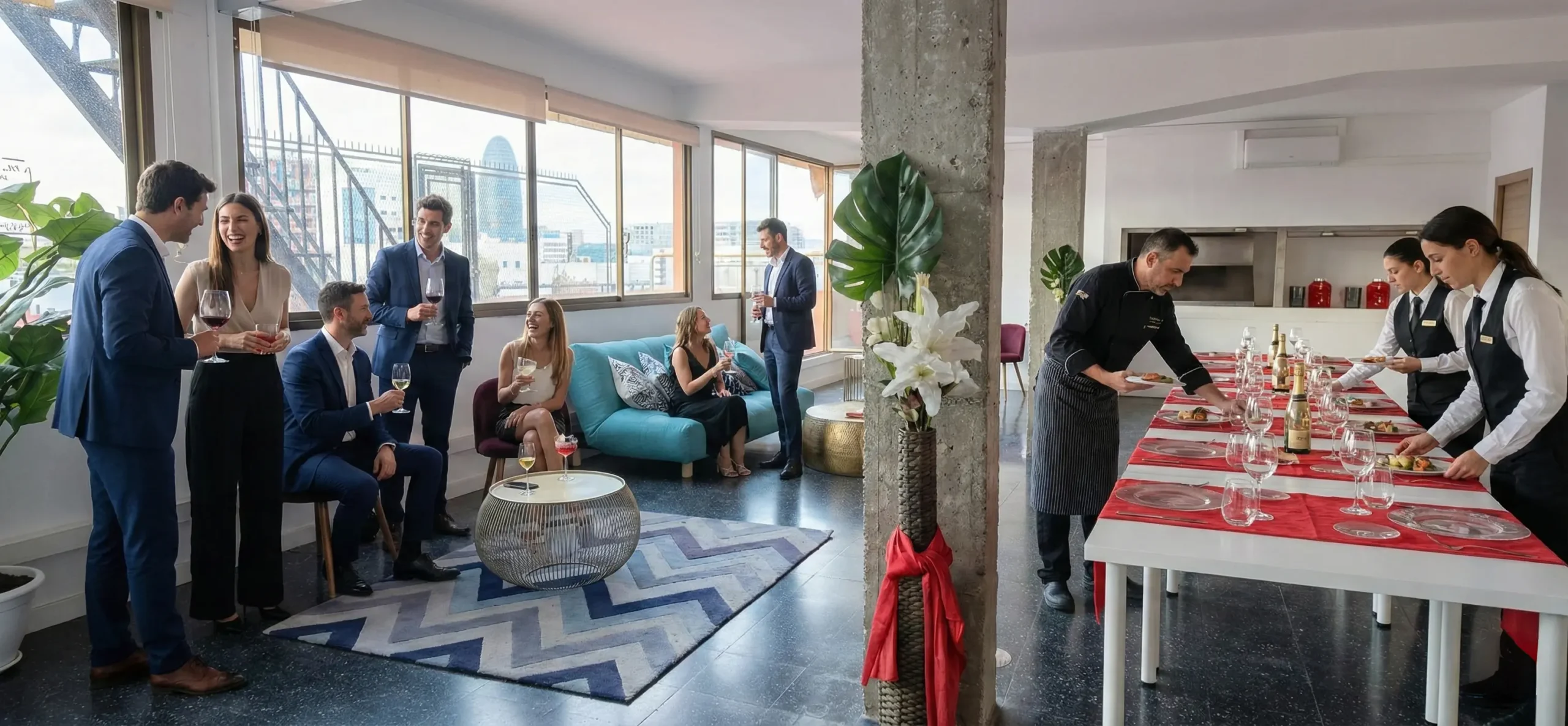 Cena privada en el Private Lounge de AVL BCN