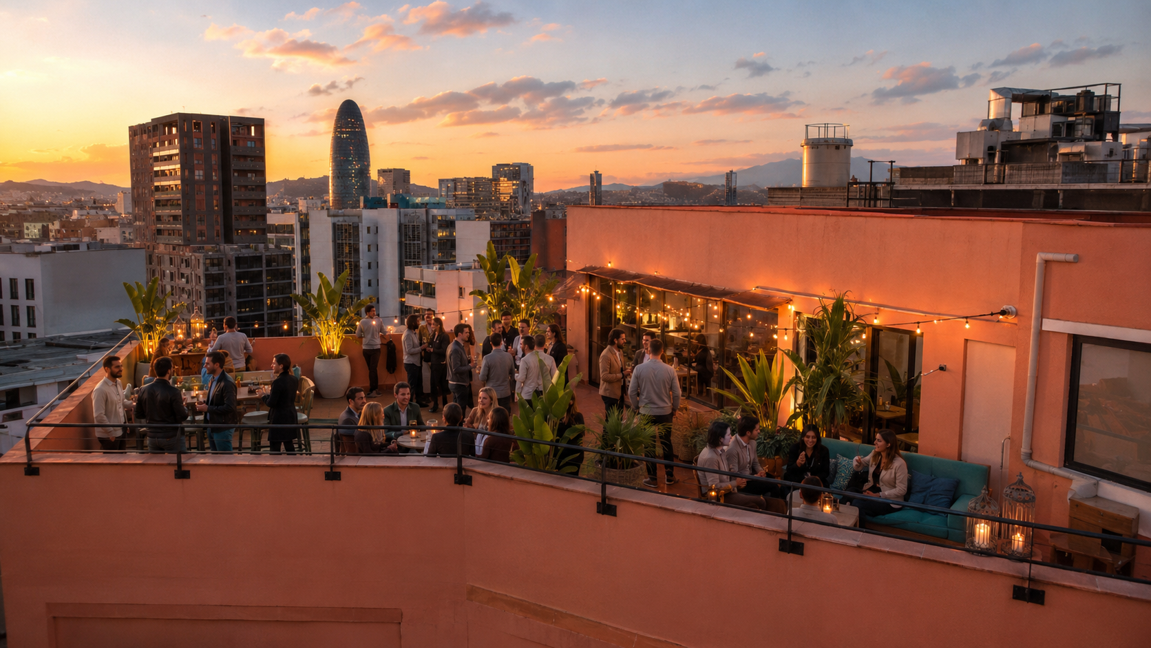 Cena de Navidad en el rooftop de AVL BCN